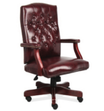 Tris=026 Lancaster Collection High Back Executive Swivel with Mahogany Frame 1 - Image 4