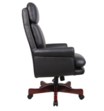 Tris=025 Lancaster Collection High Back Executive Swivel with Mahogany Frame - Image 4