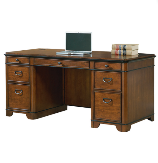 g1.png Tris=040 Sutton Collection Double Pedestal Desk - Image 1