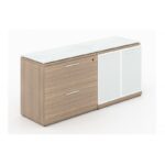 Lateral file with glass tops 68"