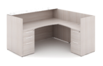 Reception desk with floated glass top - Image 8
