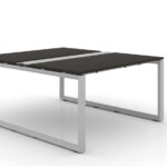 Double Veloce Station W/Access doors & wire management 69"Dx66"Wx29"H-Grigio