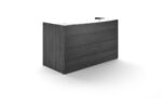 Reception desk shell – White glass transactional top