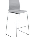 Barre Gray Ganging bar stool height chair