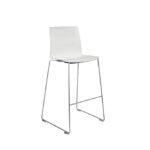 Barre White Ganging bar stool height chair
