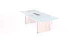 Deluxe 8' Glass Top Conference table