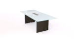 Rectangular Glass Top Conference table 78" x 32" - Image 4