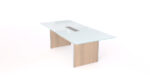 Rectangular Glass Top Conference table 78" x 32" - Image 3