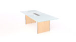 Deluxe 8' Glass Top Conference table - Image 3