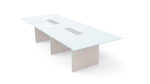 Deluxe 10' Glass Top Conference table - Image 6