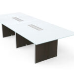 Deluxe 10' Glass Top Conference table