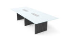 Deluxe 10' Glass Top Conference table - Image 5