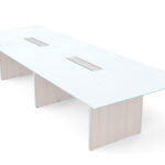Deluxe 12' Glass Top Conference table