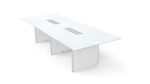 Deluxe 10' Glass Top Conference table - Image 2