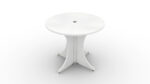 36" round laminate conference table