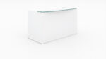 Reception desk shell – White glass transactional top - Image 2