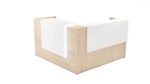 Single Station Left Handed Reception with Rectangular Laminate Top, Return and Front Overlay Conversions Noce - Image 4