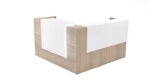 Single Station Left Handed Reception with Rectangular Laminate Top, Return and Front Overlay Conversions Noce - Image 5