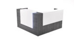 Single Station Left Handed Reception with Rectangular Laminate Top, Return and Front Overlay Conversions Noce - Image 3