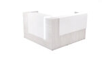 Single Station Left Handed Reception with Rectangular Laminate Top, Return and Front Overlay Conversions Noce - Image 2