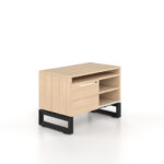 Open Storage with sliding door 24.4"Hx36'W-Black frame Miele