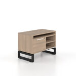 Open Storage with sliding door 24.4"Hx36'W-Black frame Noce