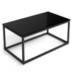 Nero Marmo Quartz Top for Elite coffee table, 24"Wx42"L Black with slight veining