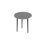 Elite circular occasional table , Black metal base , Grigio Marmo 20"R