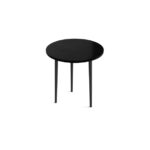 Elite circular occasional table , Black metal base , Nero Marmo 20"R