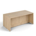 Squadra Collaborative Table Miele Laminate legs, top, and modesty panels