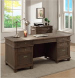 Tris=033 Monroe Collection Double Pedestal Desk - Image 3