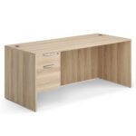 Single 3/4 Pedestal Desk - 71" x 30" - Image 3