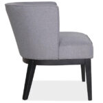 Bowery Collection Barrel Back Arm Chair with Black Wood Legs - Image 6