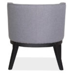 Bowery Collection Barrel Back Arm Chair with Black Wood Legs - Image 4