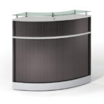 Cosmo Collection Curved Glass Top Reception Desk - Image 2