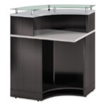 Cosmo Collection Curved Glass Top Reception Desk