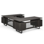 Palisades | U Shape Double Pedestal Desk with Reversible Bridge - Image 2
