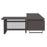 L019 - Palisades Collection | Industrial L-Shaped, Height Adjustable Desk with Single Pedestal - Image 4