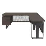L019 - Palisades Collection | Industrial L-Shaped, Height Adjustable Desk with Single Pedestal - Image 5