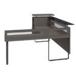 Palisades Collection | Right Reception Desk with Glass Transaction Top - Image 4