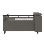Palisades Collection | Right Reception Desk with Glass Transaction Top - Image 2