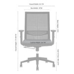 OfficeSource | Oslo | Mid Back Mesh Task Chair with Adjustable Arms - Image 4