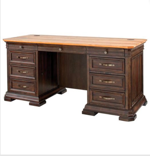 p1.png Tris=035 Westwood Collection Double Pedestal Desk - Image 1