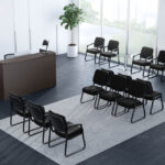 Value Collection | Armless, Sled Base Guest Chair with Black Frame - Image 2