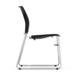 Stacked Seating Armless Stackable Side Chair with Chrome Frame - Image 4