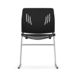Stacked Seating Armless Stackable Side Chair with Chrome Frame - Image 2