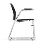 Stacked Seating Stackable Side Chair with Chrome Frame - Image 4