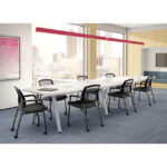 Parson Collection Micro Mesh Back Side Chair with Arms 1 - Image 2