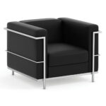 Madison Collection Club Chair with Chrome Exposed Frame - Image 4