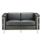 Madison Collection Loveseat with Chrome Exposed Frame - Image 3